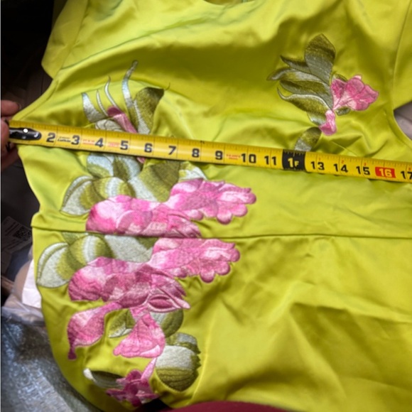 Fehaute Green Flutter Sleeve Asymmetrical Dress - Picture 4 of 4